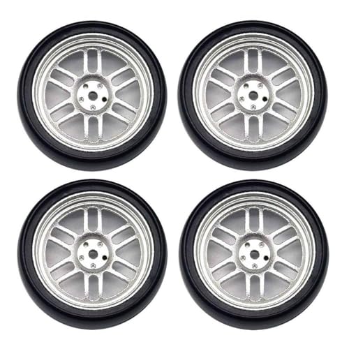 CXDOUDSW 1 18 Skala 32 mm Metall RC -Drift -Reifenrad -Hardreifen für 1 18 RC -Auto -Upgrade -Teile, die mit AE86 A86 LD1801 LD1802 LD1803 LD1804 A01 A02 Modelle kompatibel sind(JSLG-SD) von CXDOUDSW