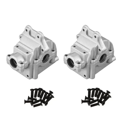 CXDOUDSW 144001 144002 144010 124007 124016 124017 124019 Metallgetriebe Ersatzteile mit verschiedenen Getriebeschalen und Differentialhüllen kompatibel(Silver 2pcs) von CXDOUDSW
