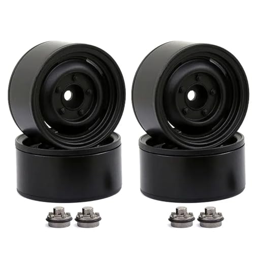 CXDOUDSW 165 Zoll Metall Retro Wheel Wheel Hub 1,9 g jeweils kompatibel mit 1 10 -Skala RC Tracked Vehicles Passt Gen8 Crawler -Modelle(Black) von CXDOUDSW