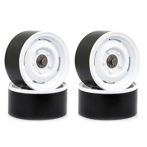 CXDOUDSW 165 Zoll Metall Retro Wheel Wheel Hub 1,9 g jeweils kompatibel mit 1 10 -Skala RC Tracked Vehicles Passt Gen8 Crawler -Modelle(White) von CXDOUDSW