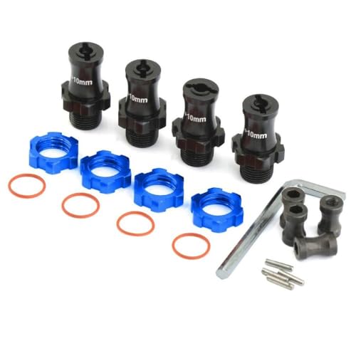 CXDOUDSW 17 mm Metall verlängertes Rad Hub -Hub -Adapter -Adapter kompatibel mit 1/10 2WD 4x4 RC Cars FITS 2WD 4x4 Modelle Upgrade Ersatzteil(Blue) von CXDOUDSW