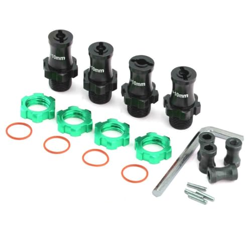 CXDOUDSW 17 mm Metall verlängertes Rad Hub -Hub -Adapter -Adapter kompatibel mit 1/10 2WD 4x4 RC Cars FITS 2WD 4x4 Modelle Upgrade Ersatzteil(Green) von CXDOUDSW