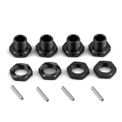 CXDOUDSW 17 mm Sechskantrad -Hub -Adapter mit Nuss für 1/7 Verstoß grenzenloser Straftat 6s 1/8 Vophon 6S RC -Auto -Upgrade -Teile, die mit verschiedenen Modellen kompatibel sind(Black) von CXDOUDSW