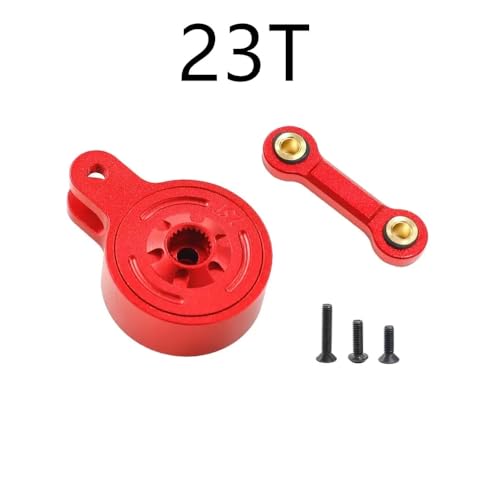 CXDOUDSW 23T 25T Metal Servo Saver mit festem Link kompatibel mit 1 10 -Skala 3S 4S -Fahrzeugen und 1 8 -Skalierungsmodellen, ähnlich wie ausgestoßener Mojave Vendetta(23T Red) von CXDOUDSW