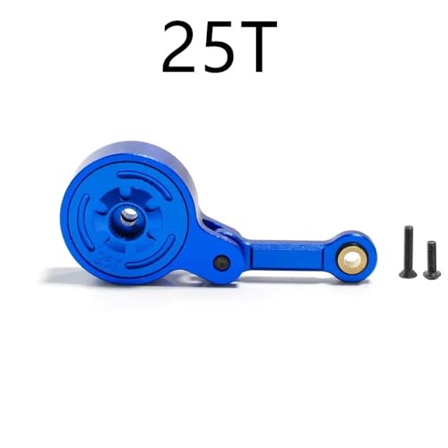 CXDOUDSW 23T 25T Metal Servo Saver mit festem Link kompatibel mit 1 10 -Skala 3S 4S -Fahrzeugen und 1 8 -Skalierungsmodellen, ähnlich wie ausgestoßener Mojave Vendetta(25T Blue) von CXDOUDSW