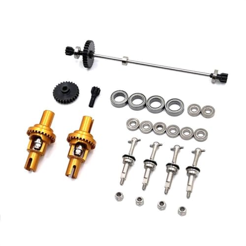 CXDOUDSW 284131 284010 K969 K979 K989 K999 P929 Metallantriebswelle Differentiallagersatz 1 28 Upgrade -Teile, die mit RC -Autos kompatibel sind(Yellow) von CXDOUDSW