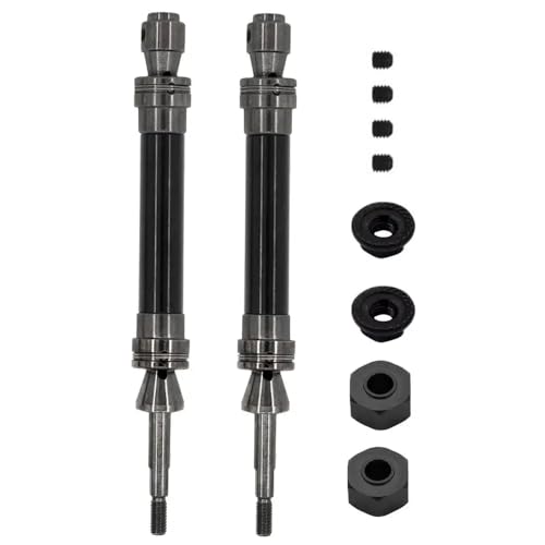 CXDOUDSW 2pcs Stahl Heckantriebswelle Antriebswelle 6852R kompatibel mit 1 10 Skala 2WD VXL 4x4 RC -Cars FITS -Modellen Ähnlich wie Hoss Upgrade -Ersatzteile(Black) von CXDOUDSW