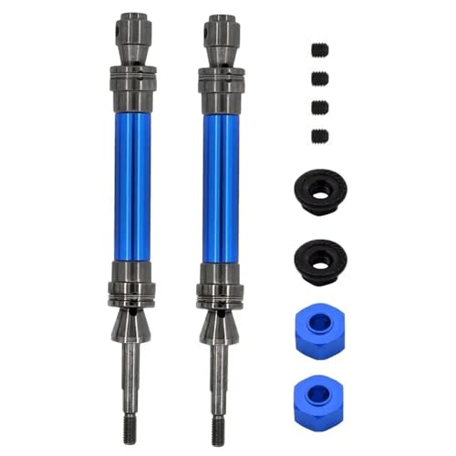 CXDOUDSW 2pcs Stahl Heckantriebswelle Antriebswelle 6852R kompatibel mit 1 10 Skala 2WD VXL 4x4 RC -Cars FITS -Modellen Ähnlich wie Hoss Upgrade -Ersatzteile(Blue) von CXDOUDSW