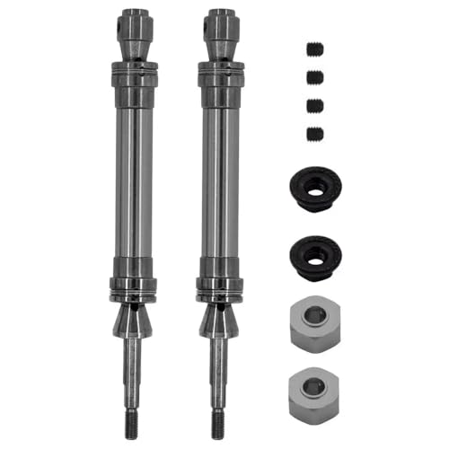 CXDOUDSW 2pcs Stahl Heckantriebswelle Antriebswelle 6852R kompatibel mit 1 10 Skala 2WD VXL 4x4 RC -Cars FITS -Modellen Ähnlich wie Hoss Upgrade -Ersatzteile(Grey) von CXDOUDSW