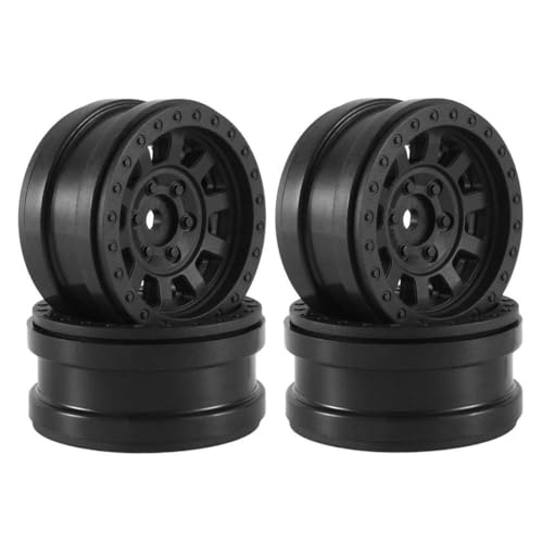 CXDOUDSW 4 Plastik -Beadlock -Radnaben 1,9 Zoll kompatibel mit 1 10 RC -Crawler -Autos wie GEN8 VS4 10 Rad Felgen 4 Teile(Black) von CXDOUDSW