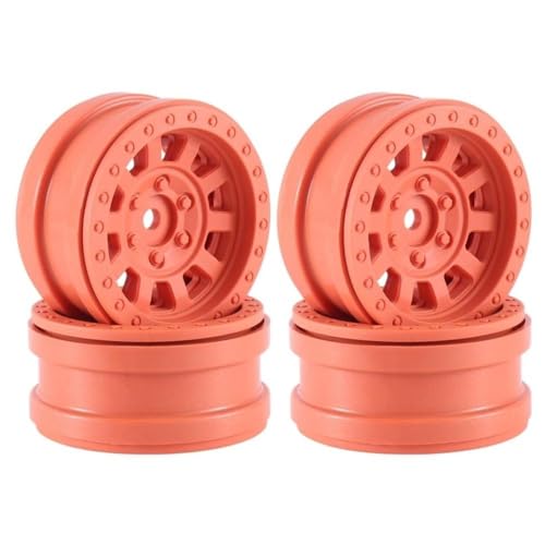 CXDOUDSW 4 Plastik -Beadlock -Radnaben 1,9 Zoll kompatibel mit 1 10 RC -Crawler -Autos wie GEN8 VS4 10 Rad Felgen 4 Teile(Orange) von CXDOUDSW