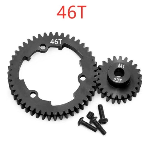 CXDOUDSW 46T 50T 52T 54T Spurgetriebe M1 0 6447 6449 23T Motor Zahnradkompatibel mit 1 5 1 7 xo 1 1 10 maxx 2 0 RC -Autoteile Upgrade Austausch(46T) von CXDOUDSW
