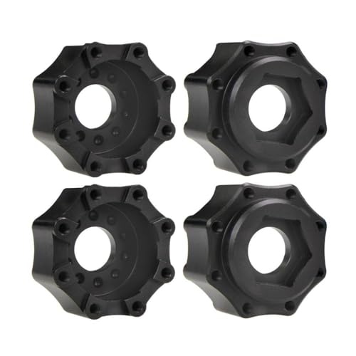 CXDOUDSW 4pcs 3,8 -Zoll -Reifen Metallrad -Hex -Adapter 8x32 bis 17 mm Pro635300 kompatibel mit 1 8 Skala 3,8 -Zoll(Black B) von CXDOUDSW