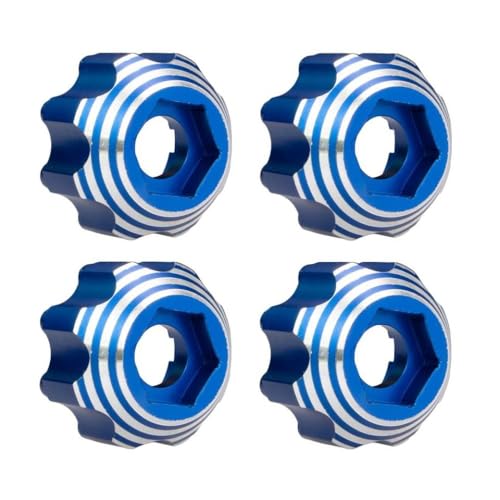 CXDOUDSW 4pcs 3,8 -Zoll -Reifen Metallrad -Hex -Adapter 8x32 bis 17 mm Pro635300 kompatibel mit 1 8 Skala 3,8 -Zoll(Blue A) von CXDOUDSW