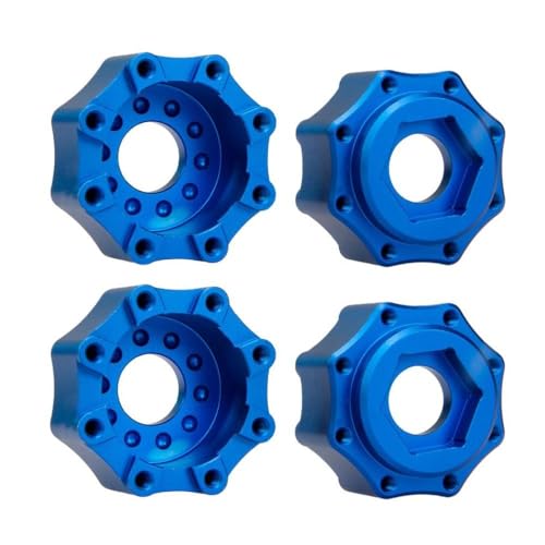 CXDOUDSW 4pcs 3,8 -Zoll -Reifen Metallrad -Hex -Adapter 8x32 bis 17 mm Pro635300 kompatibel mit 1 8 Skala 3,8 -Zoll(Blue B) von CXDOUDSW