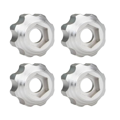CXDOUDSW 4pcs 3,8 -Zoll -Reifen Metallrad -Hex -Adapter 8x32 bis 17 mm Pro635300 kompatibel mit 1 8 Skala 3,8 -Zoll(Silver A) von CXDOUDSW