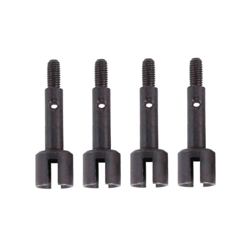 CXDOUDSW 4pcs Metall -Rad -Achsen -Antriebsbecher -Upgrade -Teile mit 144001 144002 144010 124007 124016 124017 124018 124019 RC -Automodelle(Black) von CXDOUDSW