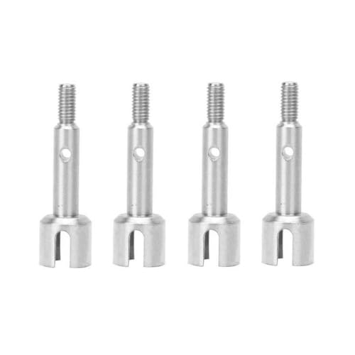 CXDOUDSW 4pcs Metall -Rad -Achsen -Antriebsbecher -Upgrade -Teile mit 144001 144002 144010 124007 124016 124017 124018 124019 RC -Automodelle(Silver) von CXDOUDSW