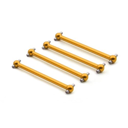 CXDOUDSW 4pcs Metallantriebswellen-Upgrade-Teile für 1/18 RC-Autos mit A959B A959 A949 A969 A979 K929 Himoto E18 Spino A959-07 und ähnliche Modelle(Yellow) von CXDOUDSW