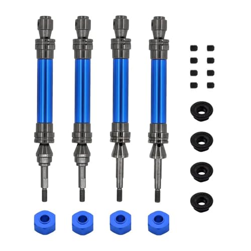 CXDOUDSW 4pcs Stahlantriebswelle vorne und hinterher kompatibel mit 1 10 -Skala 4x4 RC -Autos wie Hoss VXL Upgrade Ersatzteile(Blue) von CXDOUDSW