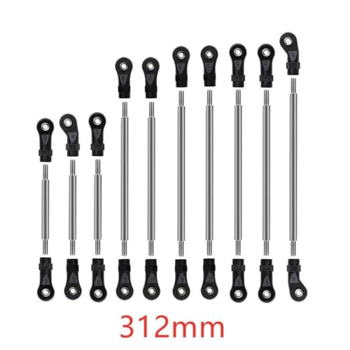 CXDOUDSW Edelstahl -Stahl -Federkit mit Plastikbasis unangemessene Enden 312 mm 324 mm 1/10mm für RC -Autos kompatibel mit verschiedenen Modellen mit 1/10 Skala(312mm) von CXDOUDSW
