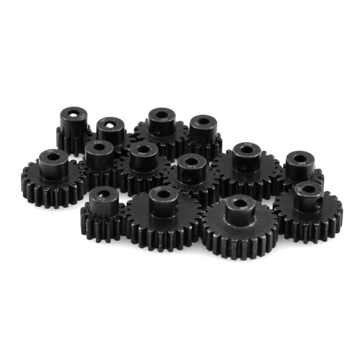 CXDOUDSW Härterstahl Metallritzel Gang M0.8 32p 3.175 mm 10t 11t 13t 15t 17T 18T 20T 22T 24T Motorgetriebe kompatibel mit 1 10 -Skala -RC -Modellautos(10T) von CXDOUDSW