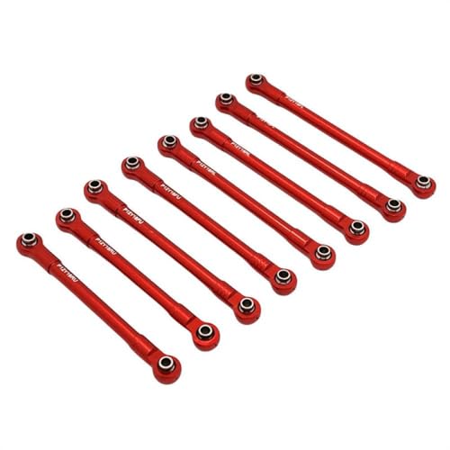 CXDOUDSW Hyper GO H12Y H12Y+ Metall -Bindungsstab -Bindungs ​​-Set für 1 12 Skala RC Crawler Car Upgrade -Teile mit verschiedenen RC -Modellen kompatibel(Red) von CXDOUDSW