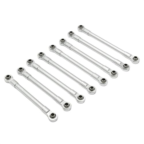 CXDOUDSW Hyper GO H12Y H12Y+ Metall -Bindungsstab -Bindungs ​​-Set für 1 12 Skala RC Crawler Car Upgrade -Teile mit verschiedenen RC -Modellen kompatibel(Silver) von CXDOUDSW