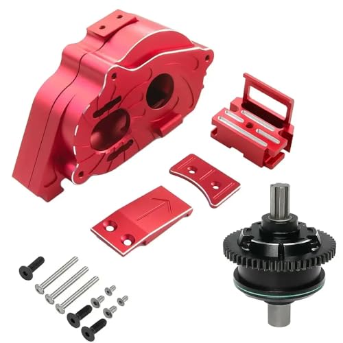 CXDOUDSW Kompatible Metal -Center -Getriebe- und Differential -Set -Upgrade -Teile für 1 10 Ausgestoßene 4S V2 und 1 8 Mojave 4S RC -Fahrzeuge(Red) von CXDOUDSW