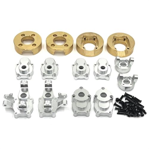 CXDOUDSW Messinggewichtsgetriebe für Metallportalachse kompatibel mit 1/8 RC -Autos wie H8H YK4082 YK4083 CR1 8 Yucatan Absima Upgrade -Teile(Silver) von CXDOUDSW