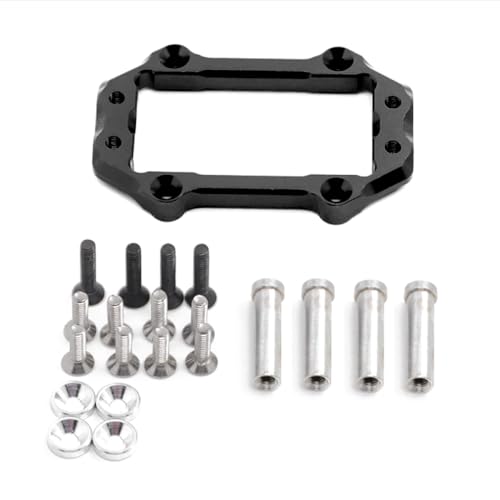 CXDOUDSW Metal RC Lenkung Servo Mount Upgrade Teil kompatibel mit 1 8 -Skalierungsfahrzeugen wie Krabou -Ausgestoßener und Genbou passt Vophon 6S -Systeme an(Black) von CXDOUDSW