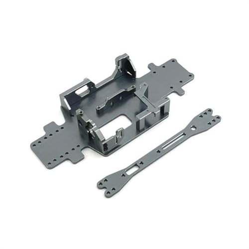 CXDOUDSW Metall -Chassis -Servo -Festmotor -Upgrade Teil 1/28 RC -Autos kompatibel mit den Modellen 284161 284010 284131 K989 K979 K969 P929 P939(Grey) von CXDOUDSW