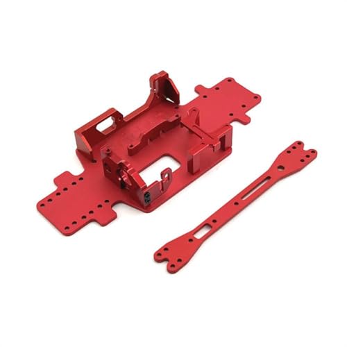 CXDOUDSW Metall -Chassis -Servo -Festmotor -Upgrade Teil 1/28 RC -Autos kompatibel mit den Modellen 284161 284010 284131 K989 K979 K969 P929 P939(Red) von CXDOUDSW