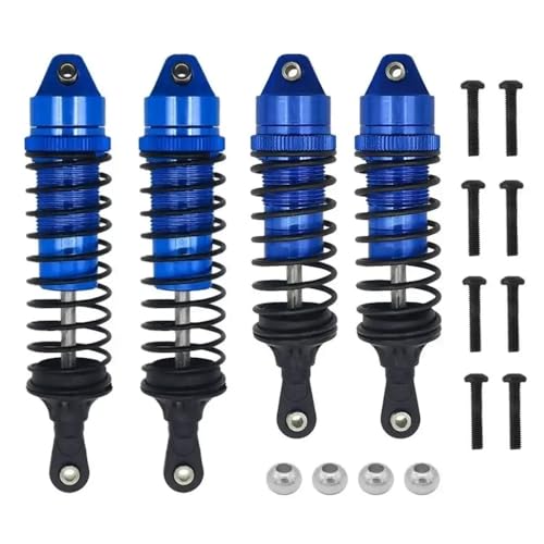 CXDOUDSW Metall vorne und hinteren Stoßdämpfer -Upgrade -Teilen, die mit 1/10 Skala RC -Auto 4 -Stage VXL 2WD -Modellen wie Hoss 4 Stücke kompatibel sind(Blue) von CXDOUDSW