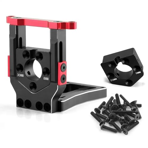 CXDOUDSW Metallmotorenmontageständer für Schnellmontage -Demontagekompatibel mit 1/5 6s 8S 1/6 XRT RC Cars Upgrade -Teile(Red-Black) von CXDOUDSW
