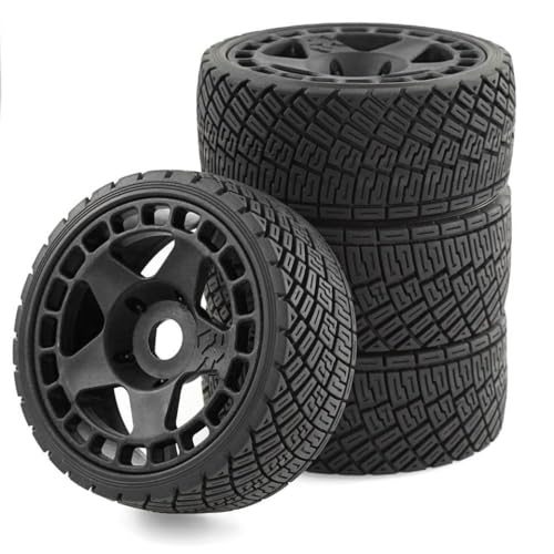 CXDOUDSW RC Off Road Buggy Reifen 100mm 1/7 1/8 Skala 17mm Sechskantrad 4 Teile, die mit RC -Autos kompatibel sind(Black) von CXDOUDSW