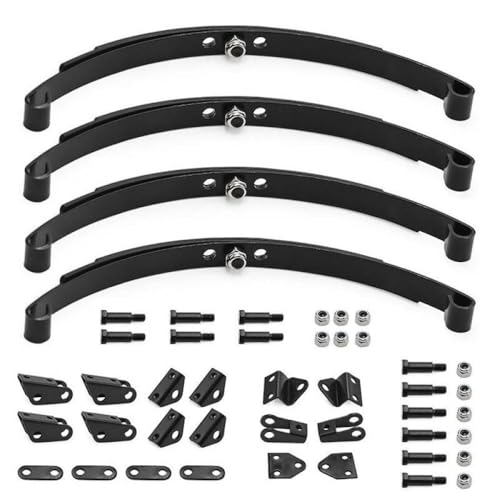 CXDOUDSW Stahlblattfeder -Federhängung vorne mit Hebelböden für 1 14 Skala RC -Anhängermodellauto -Upgrade Teile kompatibel mit verschiedenen RC -Anhängern(Front and Rear) von CXDOUDSW