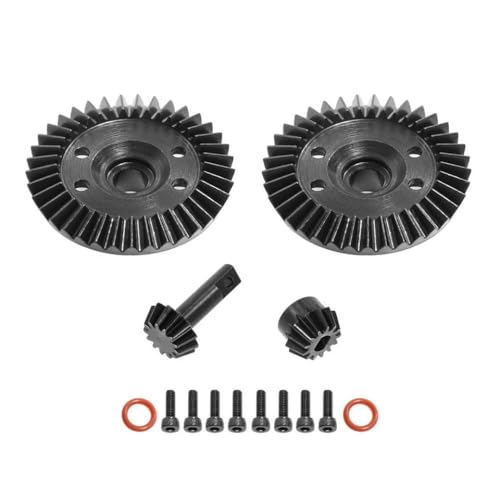 CXDOUDSW Stahldifferential -Ring -Zahnradausgangsgetriebe 6882 5379 kompatibel mit 1 10 Skala 4x4 RC -Upgrade -Teilen für HQ727 -Modell(Front and Rear Set) von CXDOUDSW