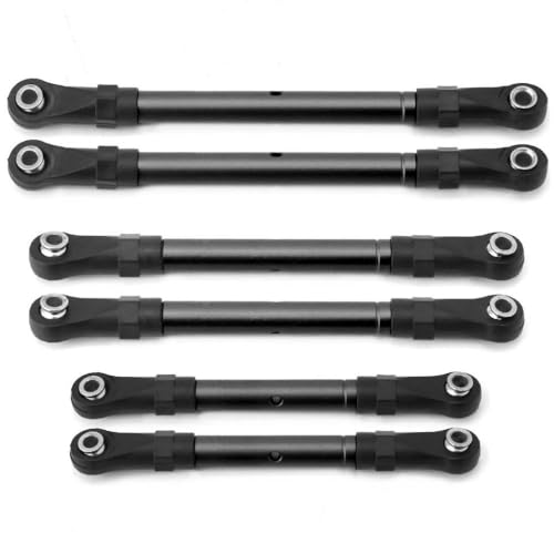 CXDOUDSW Turnbuckle Set für 1 10 -Skala -RC -Autos, kompatibel mit 4x4 -Models Link -Stange und Lenkstab -Upgrade -Teile für Hoss Ersatz(Black) von CXDOUDSW