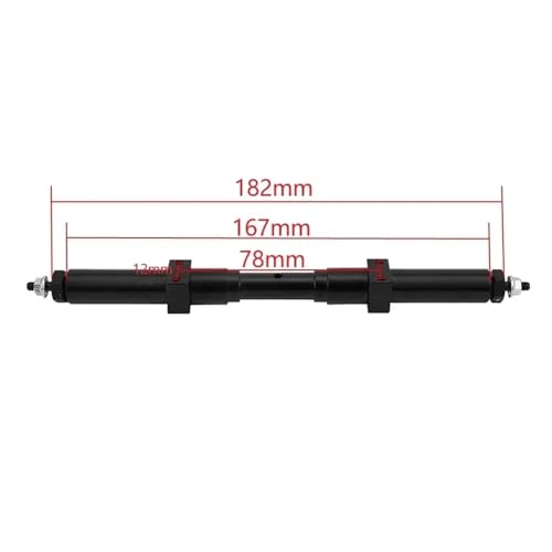 CXDOUDSW Unpähende Metall Hinterachse 133,5 mm 155 mm 182 mm für 1/14 Skala -Anhänger und 1/10 RC Car DIY -Upgrade -Teile, die mit verschiedenen Modellen kompatibel sind(182mm) von CXDOUDSW