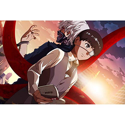 Klassische Puzzle Tokyo Ghoul Puzzle Erwachsene hölzerne Karikatur Anime Puzzles Kind-Jungen-Familien-Spiel-Spielzeug, 300/500/1000/1500 Pieces (Color : C, Size : 1000 Pieces) von CXFRPU