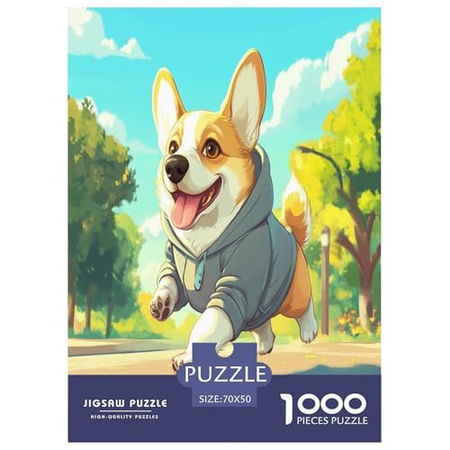 Corgi Puzzle 1000 Teile Schwer Puzzle Spielzeug Lernspiel Impossible Herausforderungsspielzeug Für Erwachsene Kinder 70x50cm/1000pcs von CXKSOEACN