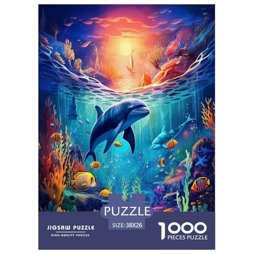Delphins Puzzle 1000 Teile Schwer Puzzle Spielzeug Lernspiel Impossible Herausforderungsspielzeug Für Erwachsene Und Kinder in Bewährter 38x26cm/1000pcs Delphins Puzzle 1000 Teile Schwer Puzzle Spielzeug Lernspiel Impossible Herausforderungsspielzeug Für Erwachsene Und Kinder in Bewährter 38x26cm/1000pcs von CXKSOEACN