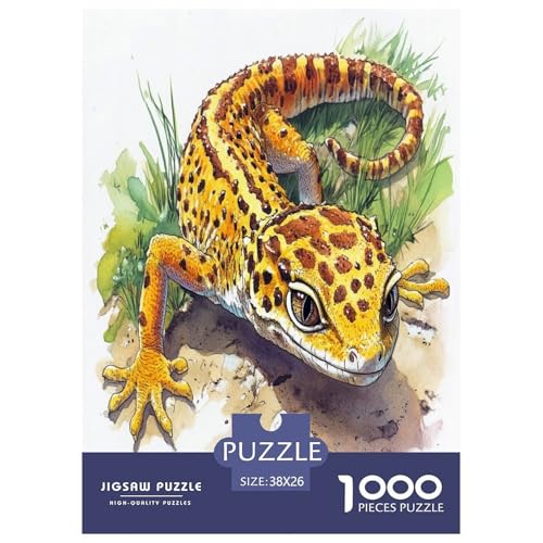 Eidechsen Puzzles 1000 Teile Schwer Puzzle Spielzeug Lernspiel Impossible Herausforderungsspielzeug Für Erwachsene Und Kinder in Bewährter 38x26cm/1000pcs von CXKSOEACN
