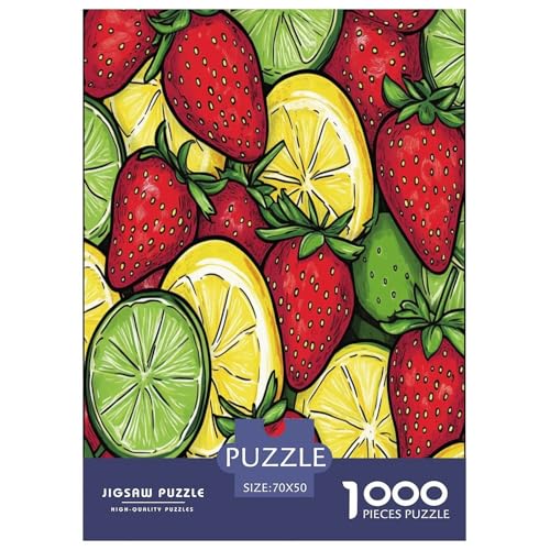 Erdbeere Puzzles 1000-teilige Schwer Puzzle Spielzeug Lernspiel Impossible Herausforderungsspielzeug Für Erwachsene Kinder 70x50cm/1000pcs von CXKSOEACN