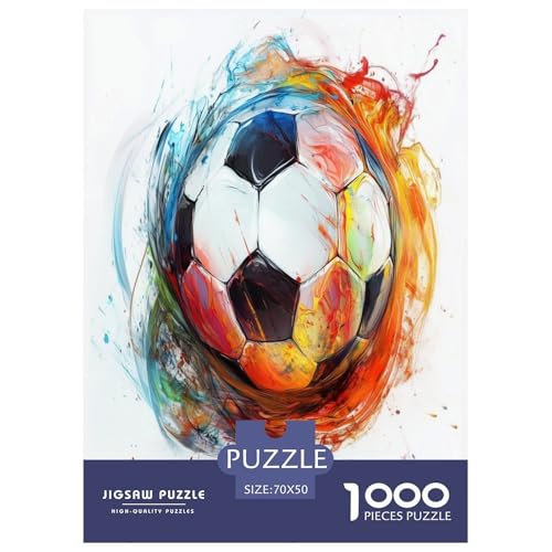 Fußball Puzzle 1000 Teile Schwer Puzzle Spielzeug Lernspiel Impossible Herausforderungsspielzeug Für Erwachsene Und Kinder in Bewährter 70x50cm/1000pcs von CXKSOEACN