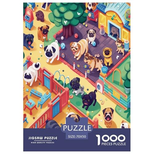 Hund Puzzle 1000-teilige Schwer Puzzle Spielzeug Lernspiel Impossible Herausforderungsspielzeug Für Erwachsene Und Kinder Ab 12 Jahren 70x50cm/1000pcs von CXKSOEACN