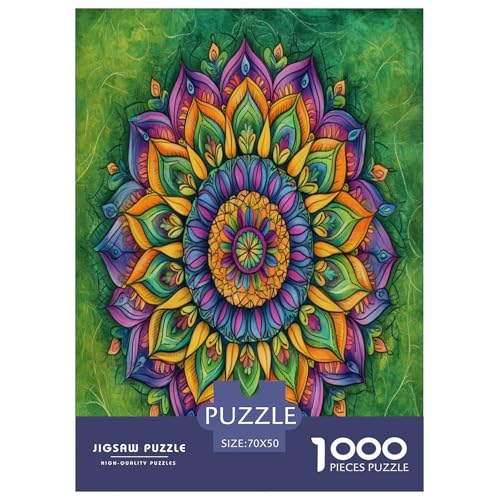 Mandala Puzzles 1000-teilige Schwer Puzzle Spielzeug Lernspiel Impossible Herausforderungsspielzeug Für Erwachsene Und Kinder in Bewährter 70x50cm/1000pcs von CXKSOEACN