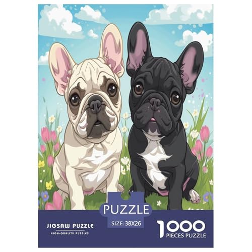 Niedlicher Hund Puzzles 1000 Teile Schwer Puzzle Spielzeug Lernspiel Impossible Herausforderungsspielzeug Für Erwachsene Kinder 38x26cm/1000pcs von CXKSOEACN