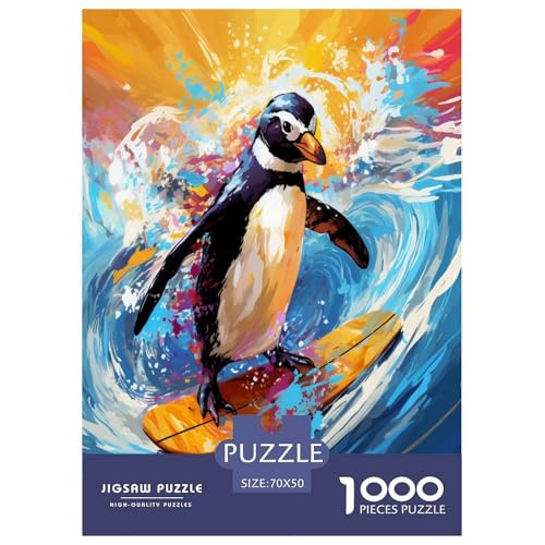 Pinguine Puzzle 1000 Teile Schwer Puzzle Spielzeug Lernspiel Impossible Herausforderung Spielzeug Für Erwachsene Und Kinder Ab 14 Jahren 70x50cm/1000pcs von CXKSOEACN